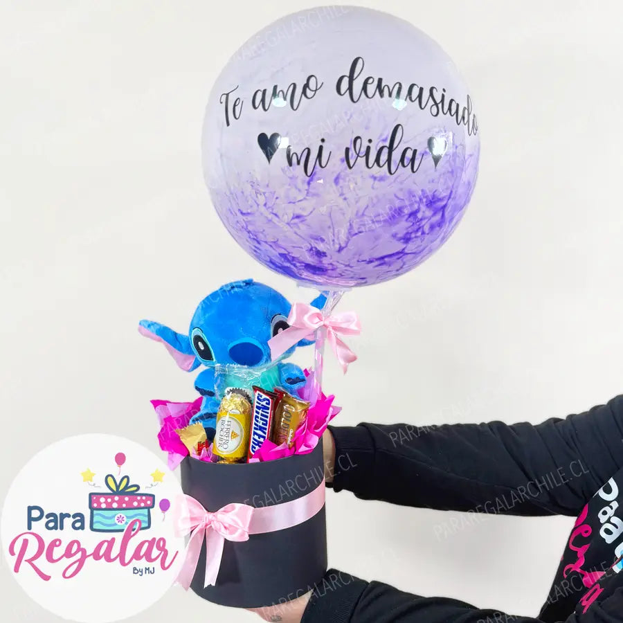 Regalo Stitch + Globo Personalizado