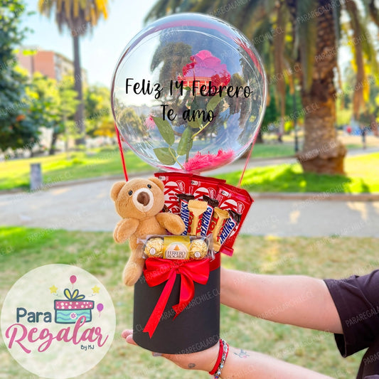 Rosa Eterna en Globo Personalizado