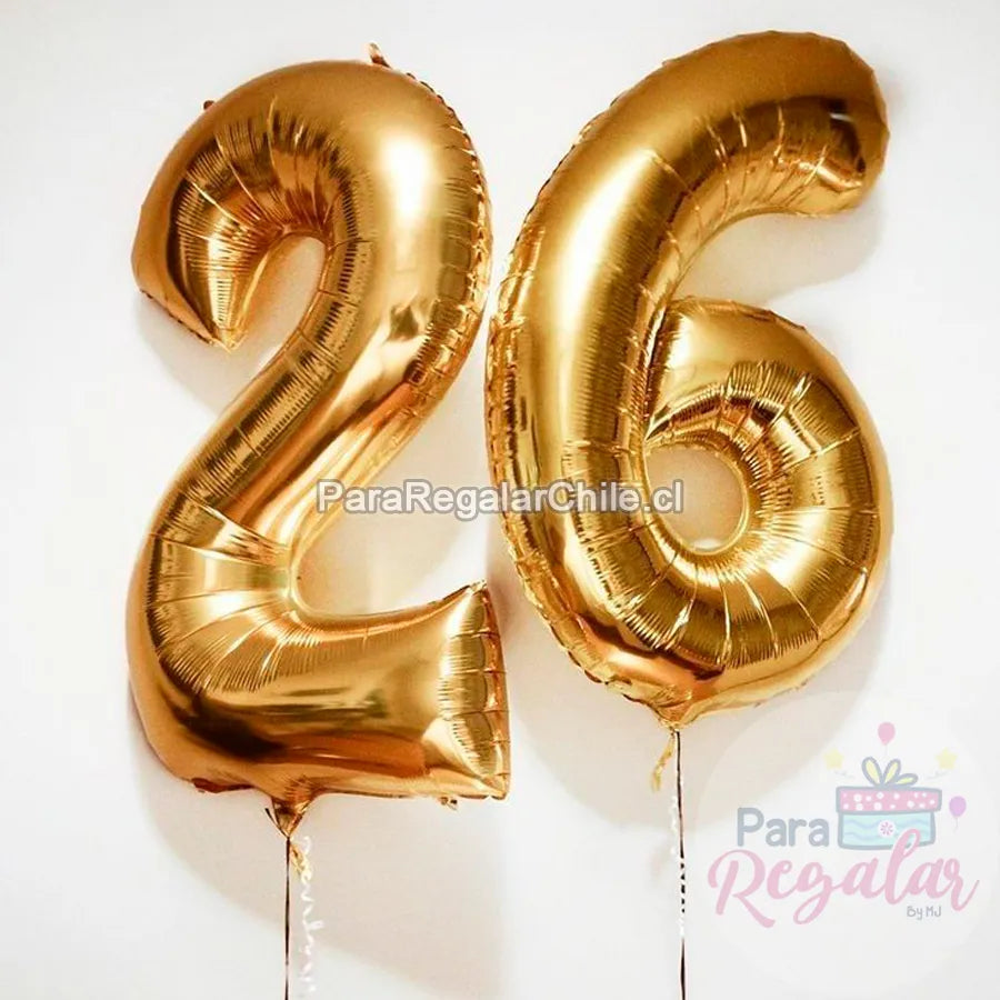 Globos de Números Con Helio (2 Unidades)