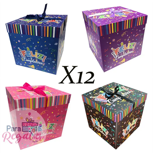 Pack 12 cajas de regalo autoarmable